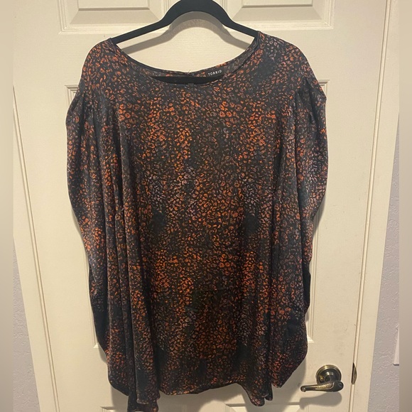 Copper spot blouse with long sleeves - Picture 1 of 5